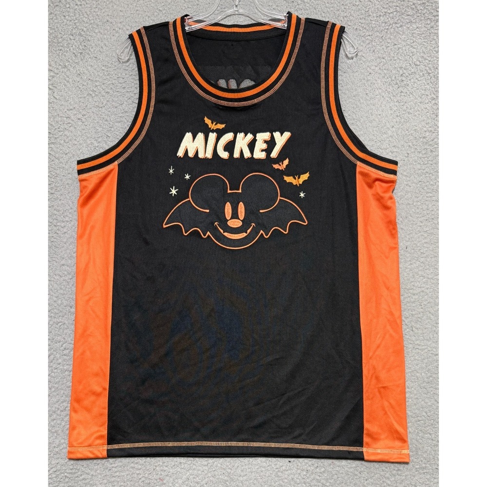 Our Universe Disney Mickey Mouse Bat Halloween Basketball Jersey Size L NEW READ